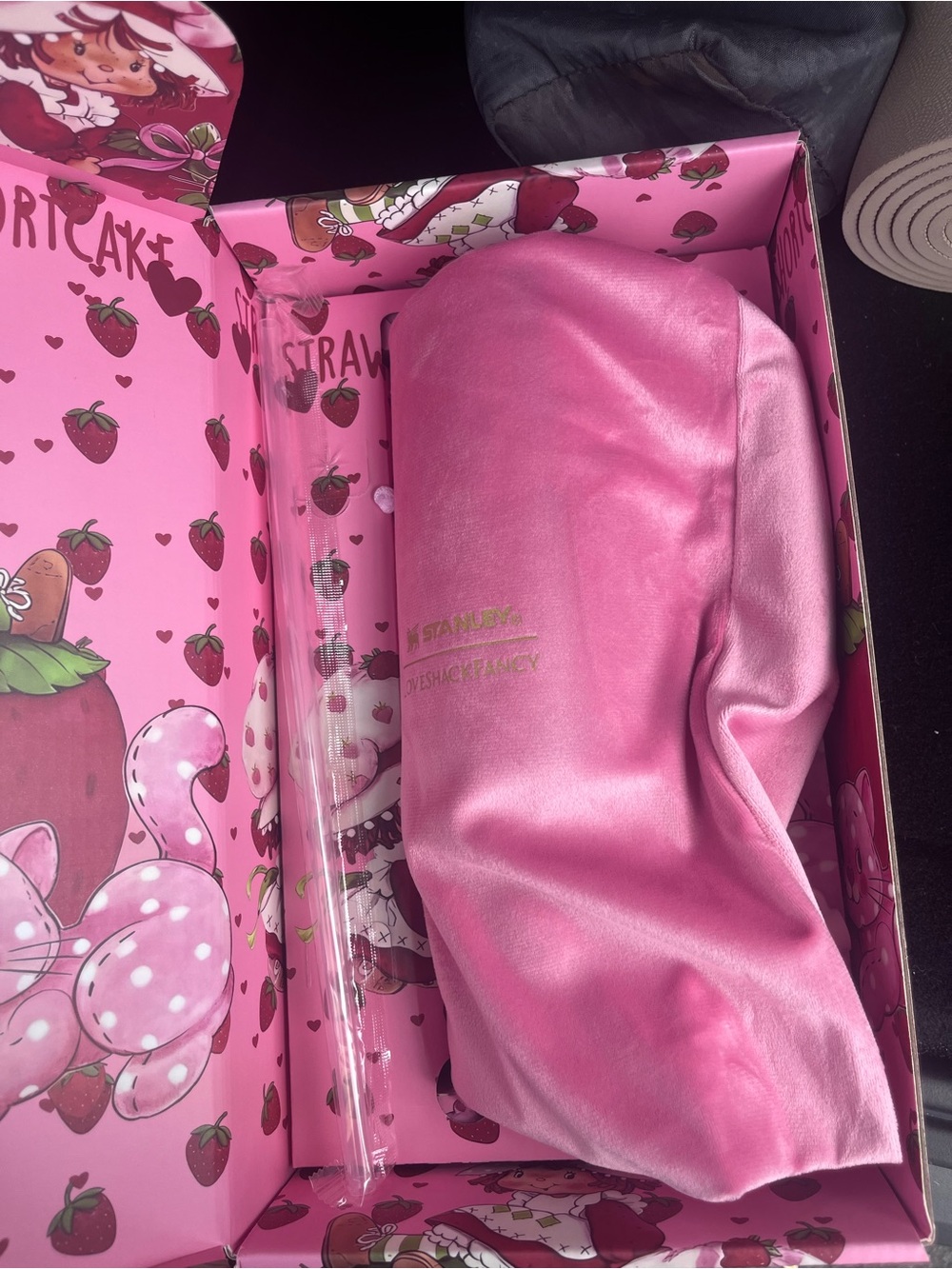 Strawberry Shortcake x Stanley quencher water bottle cup loveshackfancy gift box - Picture 4 of 5